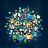 Gruppe von Personen-Symbolen symbolisiert Community